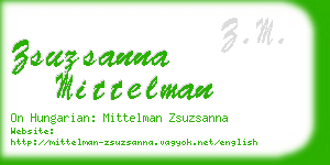 zsuzsanna mittelman business card